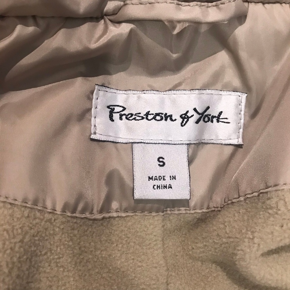 Preston & York Women's Puffer Hooded Tan Jacket - Picture 6 of 7